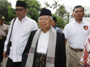 Ma'ruf Amin Tandatangani Prasasti 'Bersatu Hati Membangun Negeri'