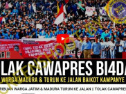 [HOAKS atau FAKTA]: Ribuan Warga Madura dan Jawa Timur Boikot Kampanye Prabowo-Gibran