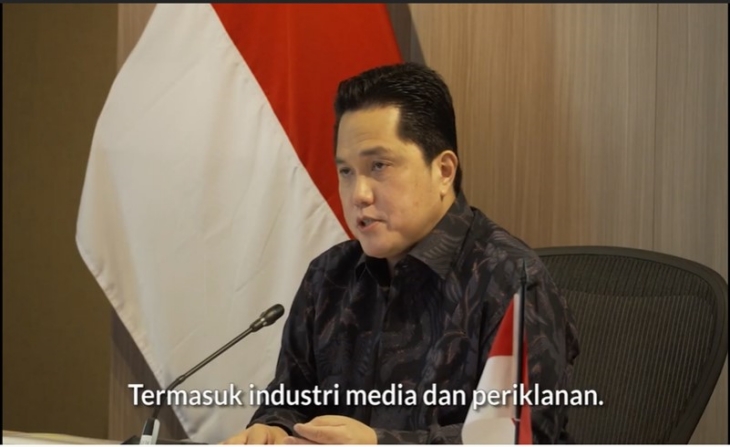 Ciuplikan Video Menteri BUMN, Erick Thohir Saat Peluncuran Tadex. (Foto: YouTube Kementerian BUMN)