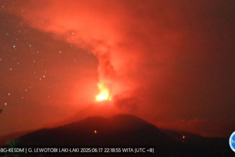 Lewotobi Laki-Laki Erupsi lagi, Bandara El tari Batalkan 4 Rute Penerbangan