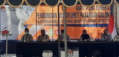 Hasil Pengundian Nomor Urut Pilkada Surabaya 2020