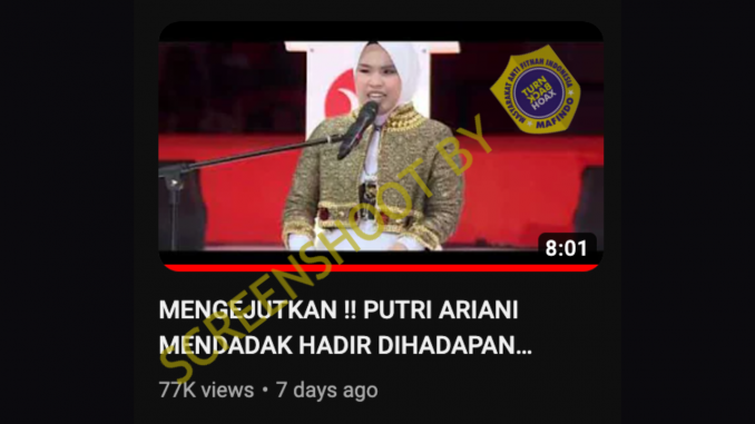 [HOAKS atau FAKTA] Putri Ariani Dukung Anies di Hadapan Ribuan Penonton Konser