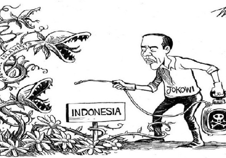 Muncul di Media Amerika: Jokowi Semprot Tanaman Liar