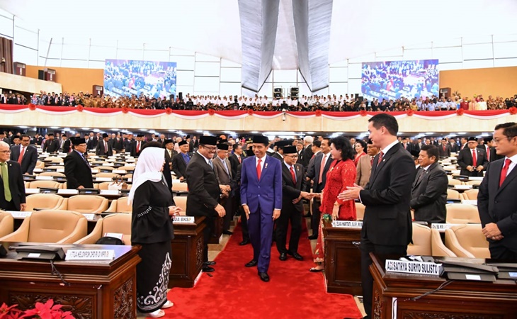 Presiden Jokowi tiba di DPR
