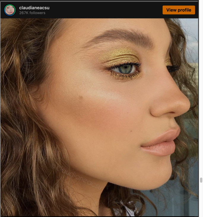 Riasan Golden-eyes yang sederhana. (Foto instagram/claudianeacsu)