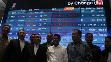 Pimpinan DPR Tinjau Bursa Efek Indonesia (BEI) usai IHSG Anjlok 