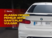 Alasan Cewek Pemilik BMW Ganti Plat Vulgar