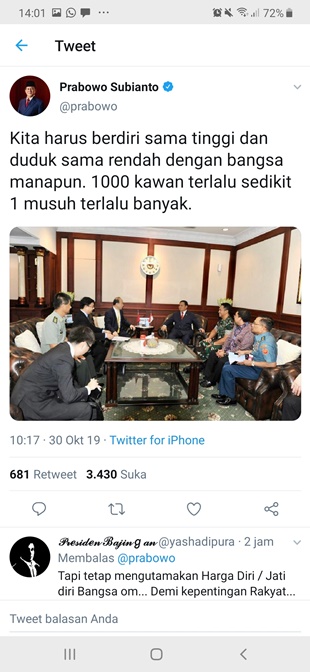 Status Prabowo