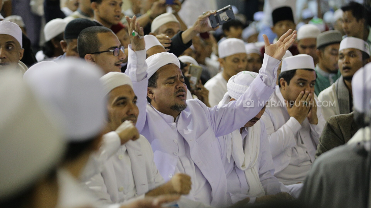 Rizieq Shihab dalam sebuah acara di Jakarta