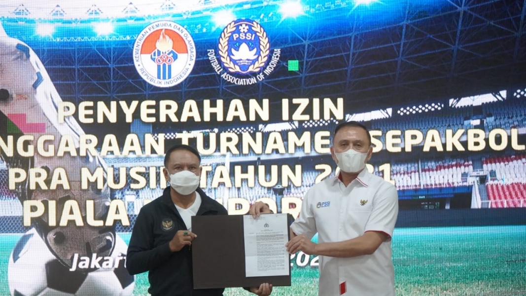 Surat Izin Turnamen Piala Menpora 2021 Diserahkan ke PSSI