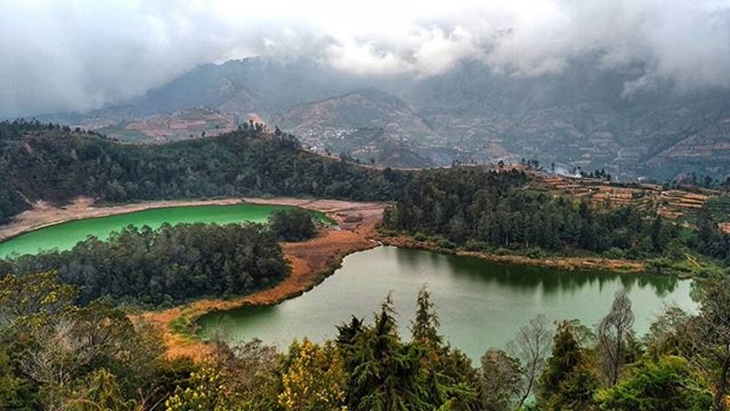 Telaga Warna di Dataran Tinggi Dieng. (Foto: instagram.com/ki.ky)