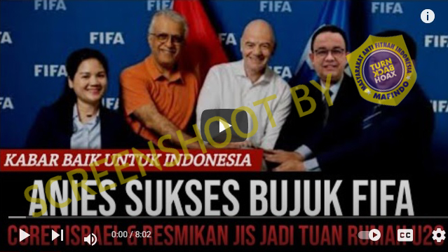[HOAKS atau FAKTA]: Anies Sukses Bujuk FIFA Coret Israel