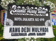 HUT ke-499 Jakarta, Kang Dedi Mulyadi Kirim Karangan Bunga Hitam 