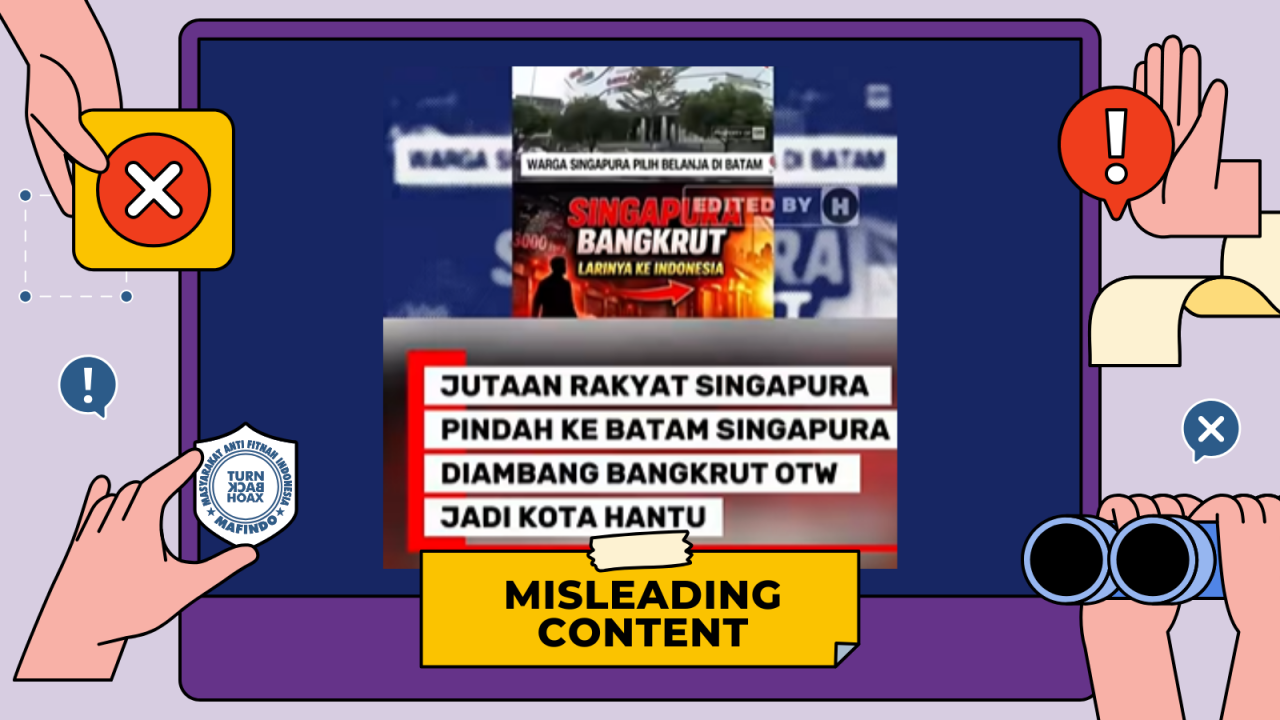 [HOAKS atau FAKTA]: Ekonomi Negaranya Melemah, Jutaan Warga Singapura Pindah ke Batam