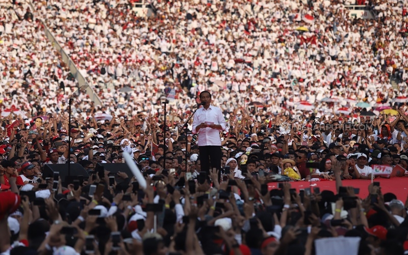 Bakar Optimisme Pendukungnya, Jokowi: Indonesia Bakal Jadi Negara Maju dan Tak Akan Bubar