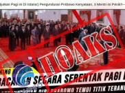 [HOAKS atau FAKTA]: Menhan Prabowo Mengundurkan Diri di Istana Negara