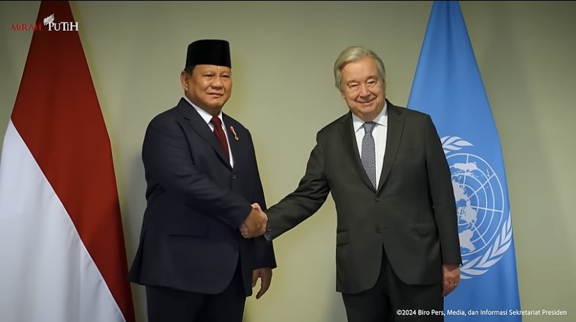 Bertemu Sekjen PBB, Prabowo Tegaskan Kesiapan Indonesia Berkontribusi Pada Perdamaian Dunia