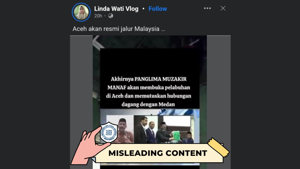 [HOAKS atau FAKTA] : Gubernur Aceh Putus Kerja Sama Perdagangan dengan Medan