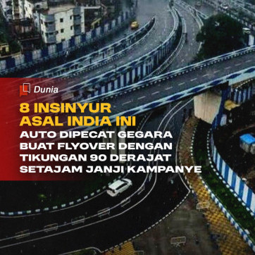 8 Insinyur di India Dipecat karena Buat Flyover dengan Tikungan 90 Derajat Setajam Janji Kampanye