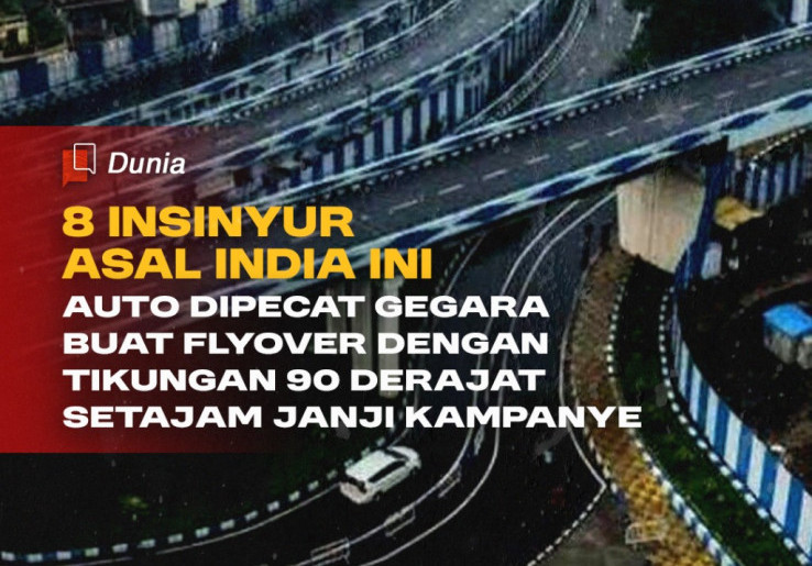 8 Insinyur di India Dipecat karena Buat Flyover dengan Tikungan 90 Derajat Setajam Janji Kampanye