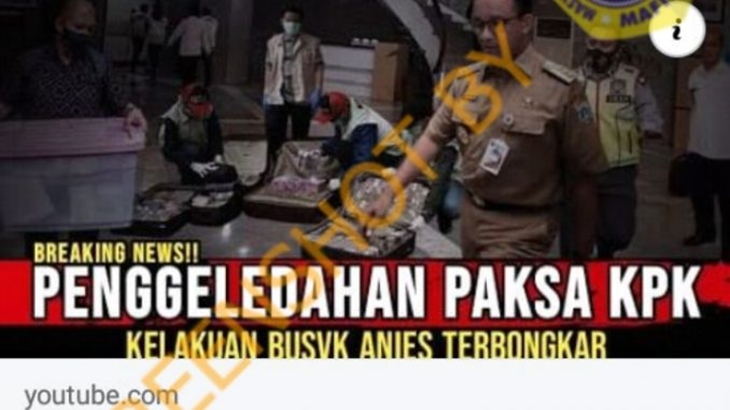 [HOAKS atau FAKTA]: Kantor Anies Digeledah KPK Terkait Kasus Korupsi Formula E