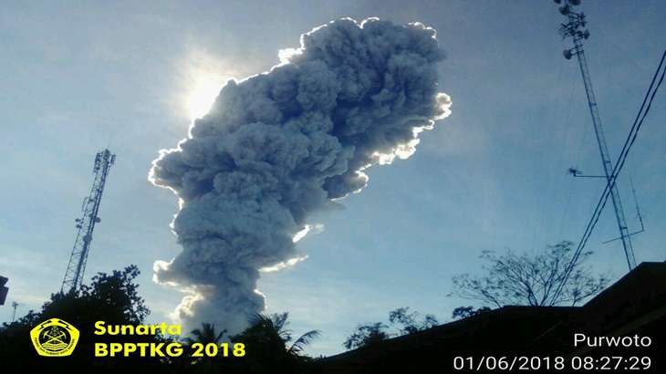 Hari Lahir Pancasila Disambut Letusan Gunung Merapi