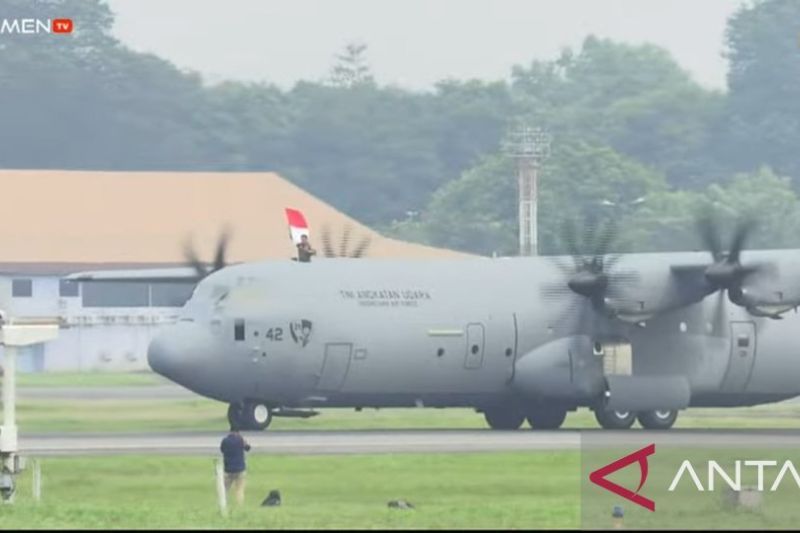 TNI AU Kedatangan 5 Pesawat Super Hercules Teranyar