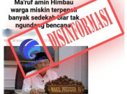 [HOAKS atau FAKTA]: Wapres Minta Warga Miskin Banyak Sedekah Agar Tak ada Bencana