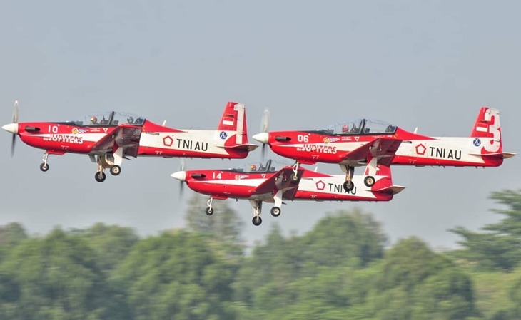   Pesawat KT-1B Wong Bee yang sering dipakai dalam atraksi tim Jupiter Aerobatik. (Foto: MP/IG Jupiteraerobaticteam)  Pesawat KT-1B Wong Bee yang sering dipakai dalam atraksi tim Jupiter Aerobatik. (Foto: MP/IG Jupiteraerobaticteam)