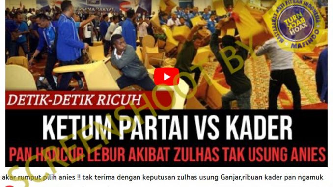 [HOAKS atau FAKTA] Tak Dukung Anies, Ribuan Kader PAN Marah Besar