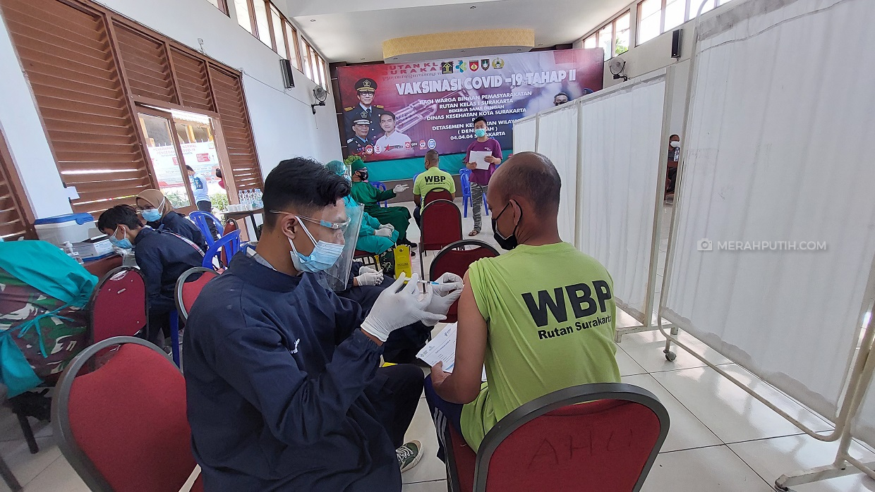 513 Warga Binaan Rutan Kelas 1 Surakarta Terima Vaksin Dosis Kedua