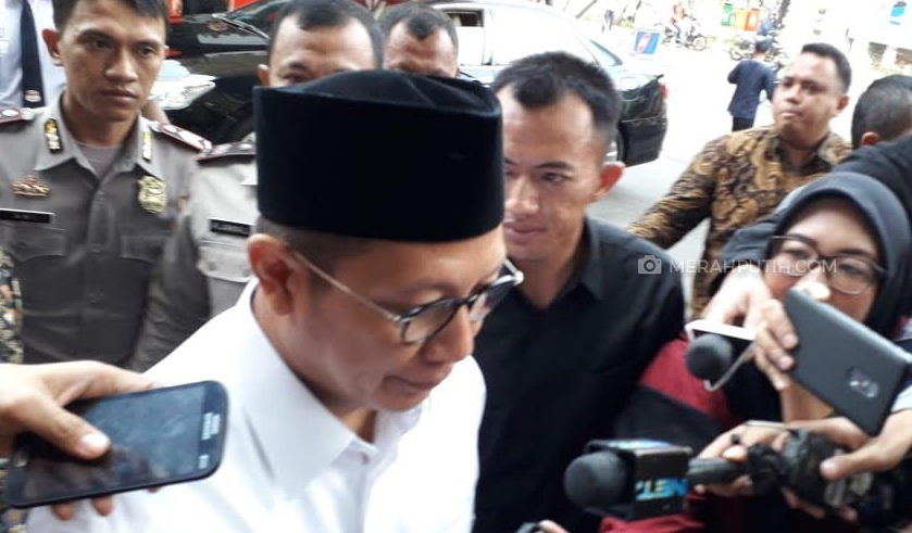 Lukman Hakim Saifuddin saat mendatangi KPK untuk diperiksa sebagai saksi