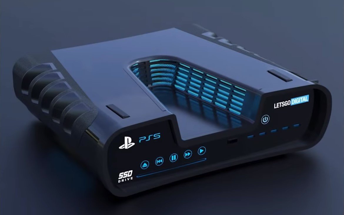 PS5 dengan bentuk yang lebih modern dan menggunakan chipset AMD 8-Core. (Foto: HappyGamer)