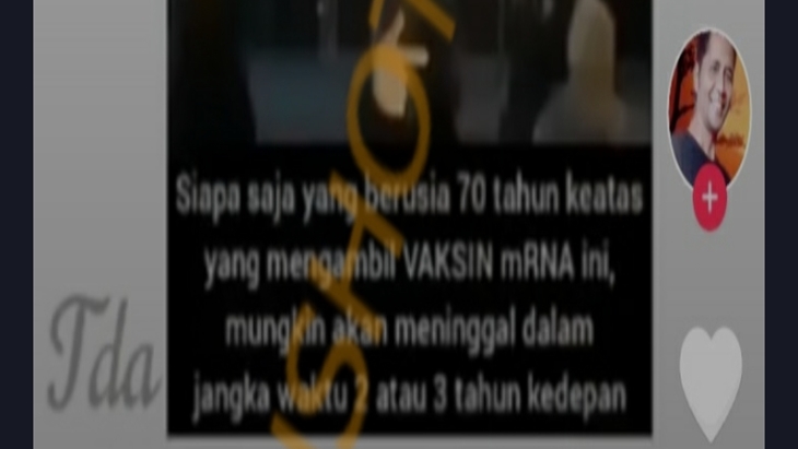[HOAKS atau FAKTA]: Lansia 70 Tahun ke Atas Meninggal Setelah Terima Vaksin mRNA