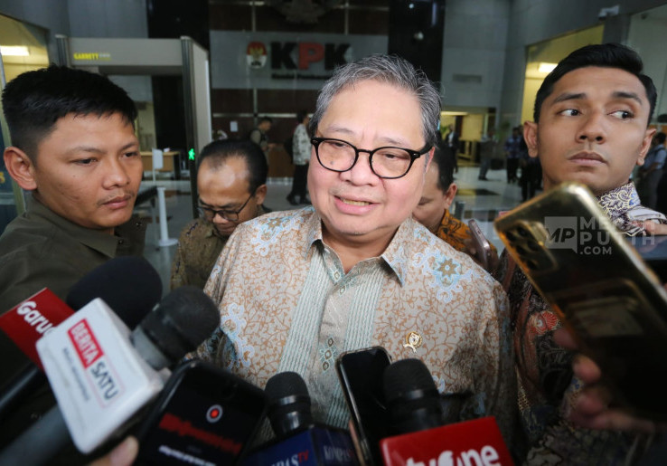 Menko Perekonomian Airlangga Hartarto Sambangi KPK Bahas Tarif Resiprokal Amerika Serikat