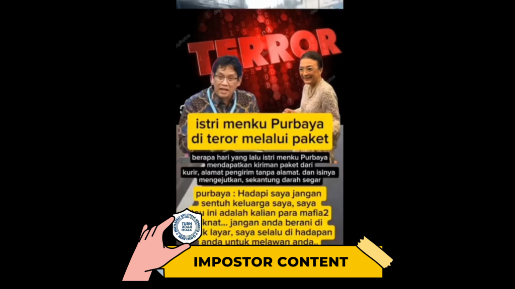 [HOAKS atau FAKTA]: Istri Menkeu Purbaya Diteror Paket Berisi Darah Segar oleh Orang tak Dikenal