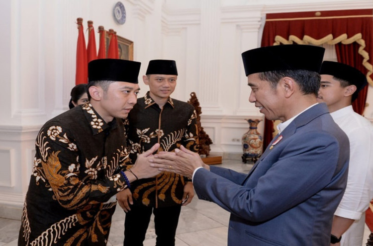  Berlebaran dengan AHY dan Ibas, Presiden Jokowi Bersama Keluarga Sampaikan Doa serta Dukungan