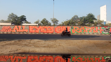 Karya Seni Mural All Eyes On Rafah Hiasi Jalanan Jakarta