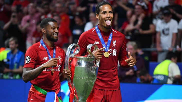 Georginio Wijnaldum dan Virgil van Dijk. (Twitter Liverpool)