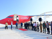 Mendarat Perdana di Bandara Nusantara, Jokowi: Mulus Banget Turunnya