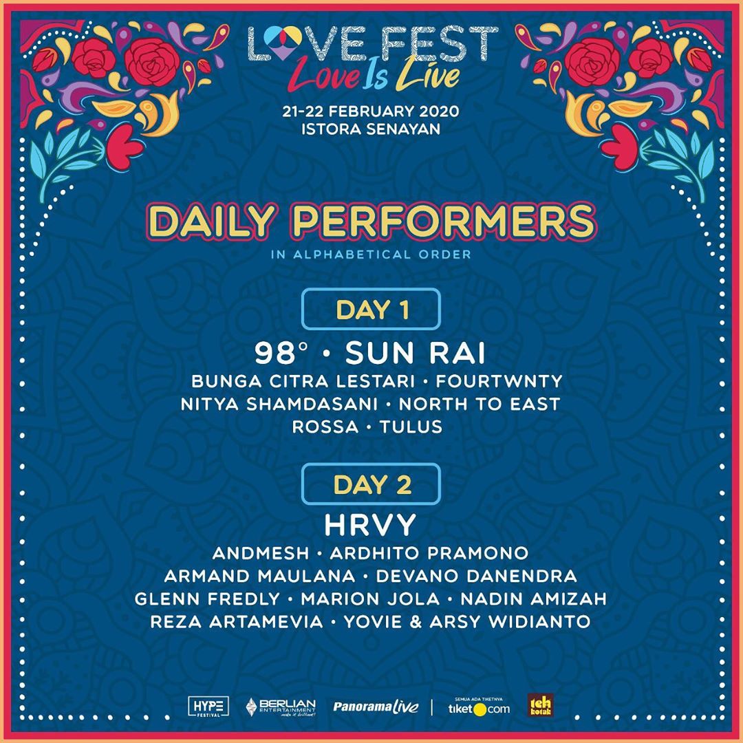 Jadwal di Love Fest 2020 (Foto: Ist)