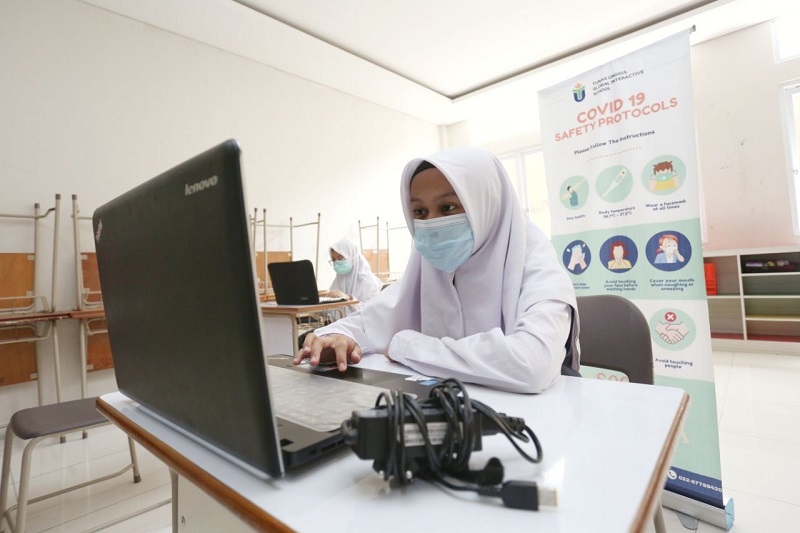 Siswa sekolah tatap muka. (Foto: Humas Kota Bandung)