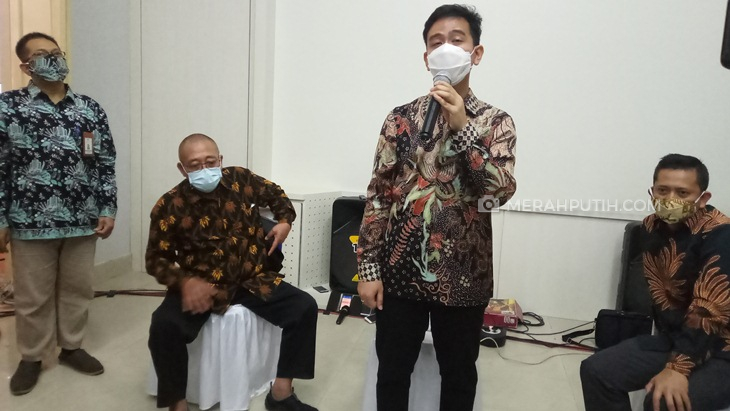    Kota Solo terpilih, Gibran Rakabuming Raka menghadiri peringatan HPN di Monumen Pers, Solo, Jawa Tengah, Selasa (9/2). (MP/Ismail)