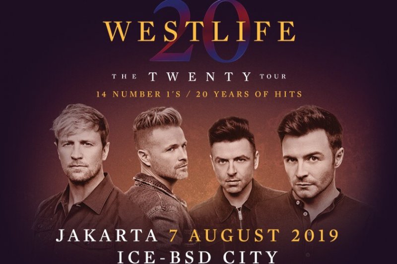 Westlife gelar konser reuni di Indonesia Convetion Exhibition, BSD (Foto: antaranews.com)