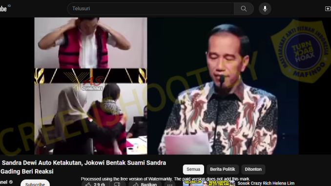 [HOAKS atau FAKTA]: Harvey Moeis Dibentak Jokowi terkait Kasus Korupsi Timah
