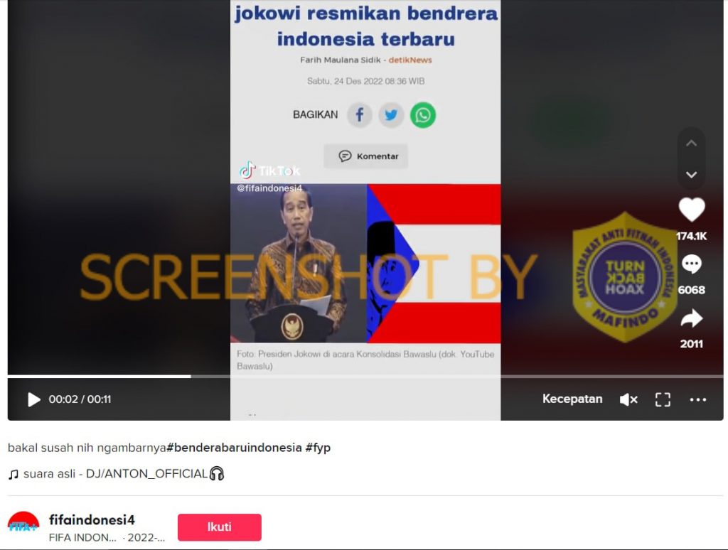 Hoaks Atau Fakta Jokowi Resmikan Bendera Indonesia Terbaru Merahputih