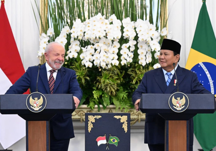 Momen Hangat Presiden Prabowo Terima Kunjungan Presiden Brazil Luiz Inácio Lula da Silva