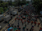 Aksi Buruh Tangerang Menuntut Masuk Jakarta