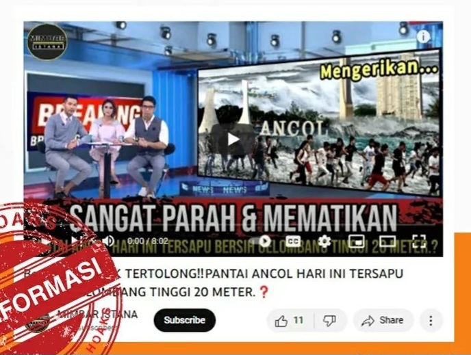 [HOAKS atau FAKTA]: Ancol Digulung Gelombang Tinggi 20 Meter