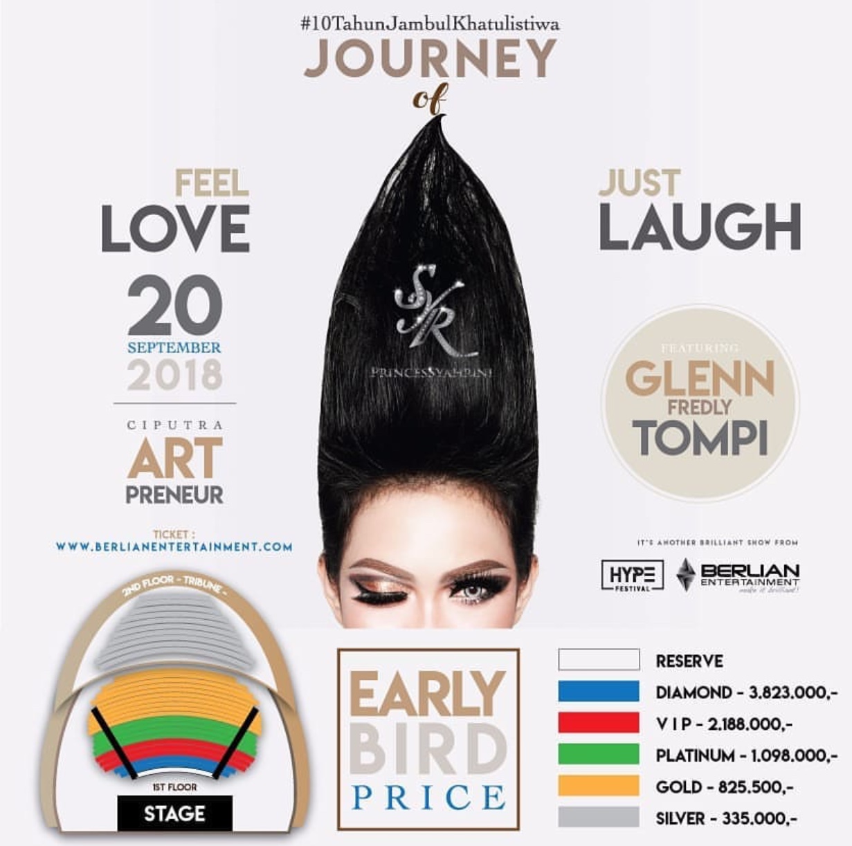 Princess Syahrini akan mengadakan konser di bulan September 2018. (Foto: ist)